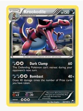 Krookodile Dark Explorers Pokemon Trading Card